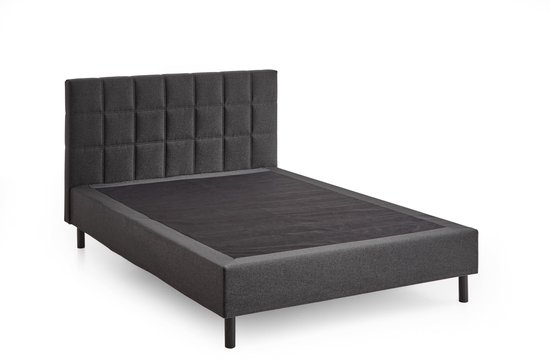 Boxbed 120 x 200 cm - antraciet - zonder matras - stijlvol en ruimtebesparend - Luxento