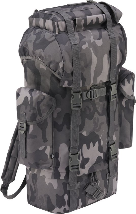 Brandit Combat Backpack Grey Camo 65 Liter Rugzak van Merkloos