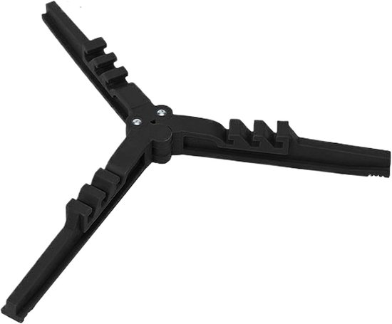 Brandstof Tank Houder - Opvouwbaar Statief - Kamperen Koken - Antislip Stabilisator - 18x18x1 cm - Zwart