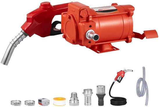 Brandstof Transferpomp - Elektrische Dieselovervoerpomp - 230V - 76 l/min - Automatische Afslag - Met Afvoerslang - Voor Diesel, Benzine, Kerosine, Biodiesel en Ethanolmix van Merkloos