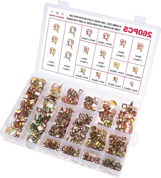 Brandstofleiding slangklemmen - waterbuis luchtslang siliconen vacuüm slangklem - sluiting veerklem luchtbuisklemmen (stijl 4) van BRA