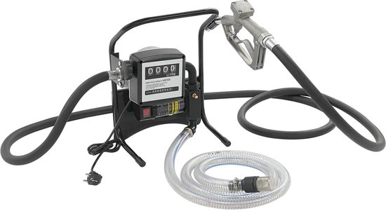 Brandstofpomp elektrisch - Dieselpomp - Oliepomp - Tank pomp - Vulpomp - 45L/min - Literteller - 3600 RPM - metalen frame
