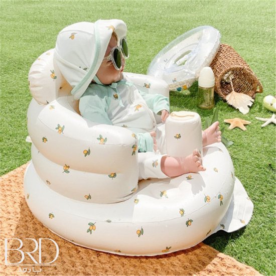 BRD® Outdoor | Beige Citroen Opblaasbare Baby Stoel Multifunctioneel | Kinderstoel Strandstoel Campingstoel Zwembadstoel van BRD