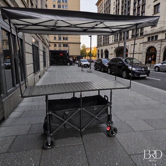 BRD Outdoor® Zwart Pop Up Verkoop Punt bolder kraam bolderkar B170xH185xD130 kraampje van BRD Outdoor®
