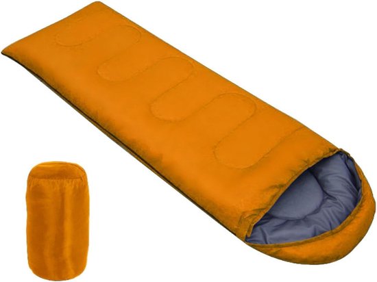 Brede Slaapzak - Kampeerslaapzak Outdoor - Kamperen en Wandelen - Lichtgewicht en Waterdicht - 1800g - Geel