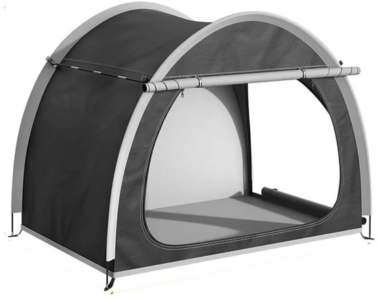 Bregico Fietstent - Schuurtent - Fiets Opslagtent - Motor Tent - Tent - Draagbaar - Inclusief Draagtas - Zwart van Merkloos
