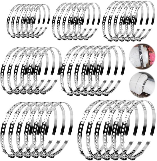 BRENZOOS- Slangklemmen Set 42 Stuks - RVS Slangklemmen - Verstelbare Klemmen 10-150mm - Waterdicht en Schokbestendig - Voor Boot en Auto - Duurzaam en Roestvrij staal - Slangklem