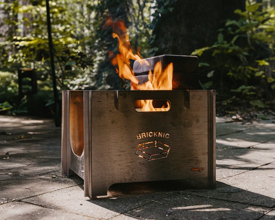 Bricknic Fire Base - Vuurschaal - Roestvrij Staal - Modulair Grill van Bricknic