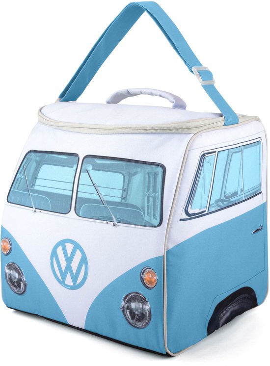 BRISA VW Collection - Iconische VW T1 Bulli-koeltas voor kamperen en picknicken (inhoud 25 l) blauw van BRISA