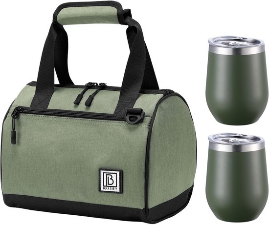 Brisby 10L Koeltas Groen + Thermosbeker Set Groen – Voor vrouwen die altijd onderweg zijn van Brisby