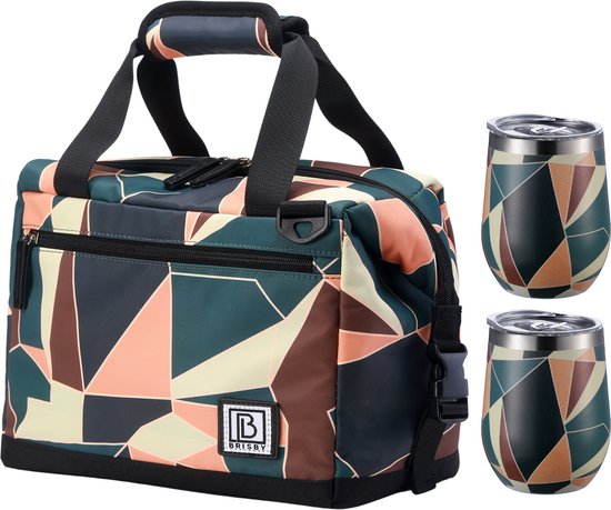 Brisby 12L Koeltas Abstract Colours + Brisby Thermosbeker Set Abstract Colours – Voor wie voorbereid op pad gaat van Brisby