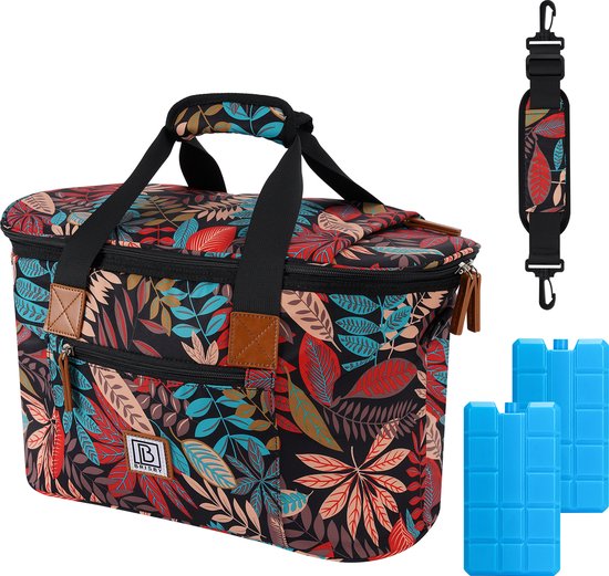 Brisby 4 Laags Geïsoleerde Koeltas - Boodschappentas 21 Liter -Jungle van Brisby