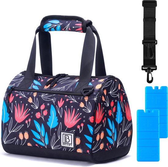 Brisby 4 Laags Geïsoleerde Koeltas - Lunchtas 10 Liter - Night Flower van Brisby