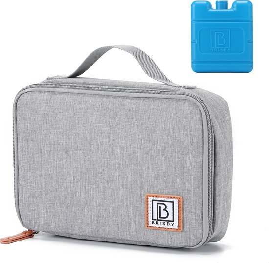 Brisby 4 Laags Geïsoleerde Koeltas - Lunchtas 2.5 liter - Lichtgrijs van Brisby