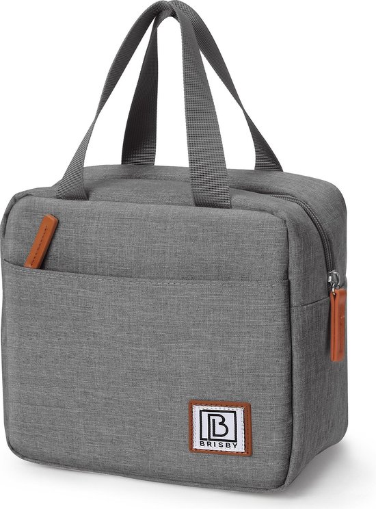 Brisby 4 Laags Geïsoleerde Koeltas - Lunchtas 4 liter - Donkergrijs van Brisby