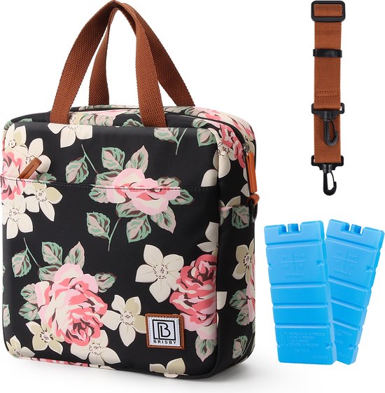 Brisby 4 Laags Geïsoleerde Koeltas - Lunchtas 7 liter - Bloemetjes van Brisby