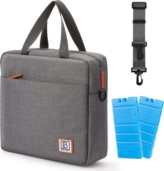 Brisby 4 Laags Geïsoleerde Koeltas - Lunchtas 7 liter - Donkergrijs van Brisby