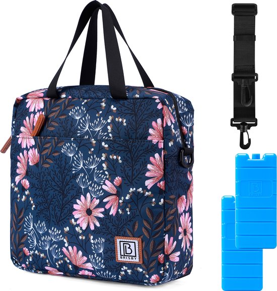 Brisby 4 Laags Geïsoleerde Koeltas - Lunchtas 7 liter - Japanese Flower van Brisby