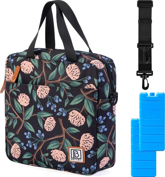 Brisby 4 Laags Geïsoleerde Koeltas - Lunchtas 7 liter - Passion Flower van Brisby