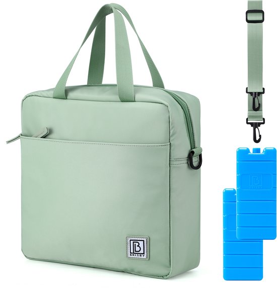 Brisby 4 Laags Geïsoleerde Koeltas - Lunchtas 7 liter - Smooth green van Brisby