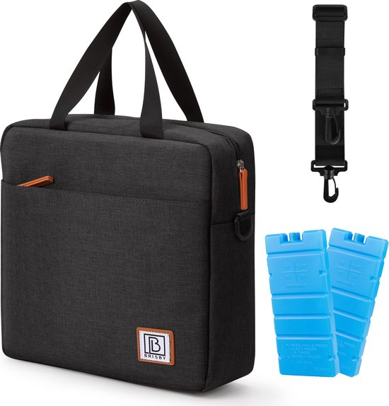 Brisby 4 Laags Geïsoleerde Koeltas - Lunchtas 7 liter - Zwart van Brisby