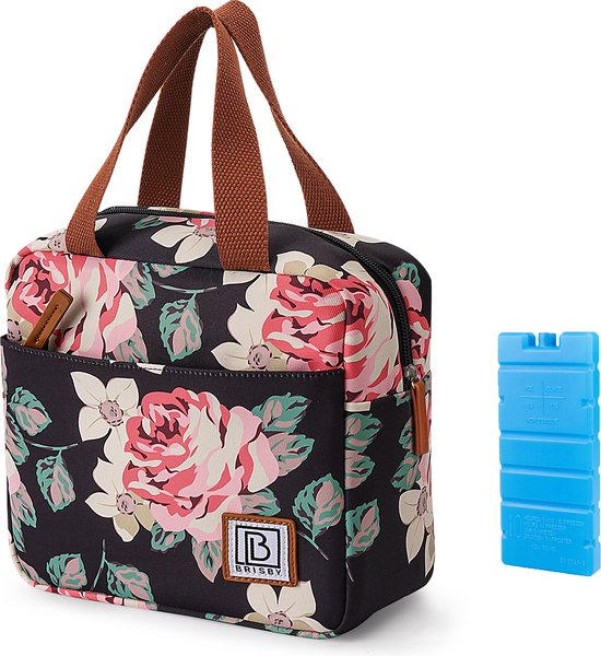 Brisby 4 Laags Geïsoleerde Koeltas - Lunchtas - Kolftas 4 liter - Bloemetjes van Brisby