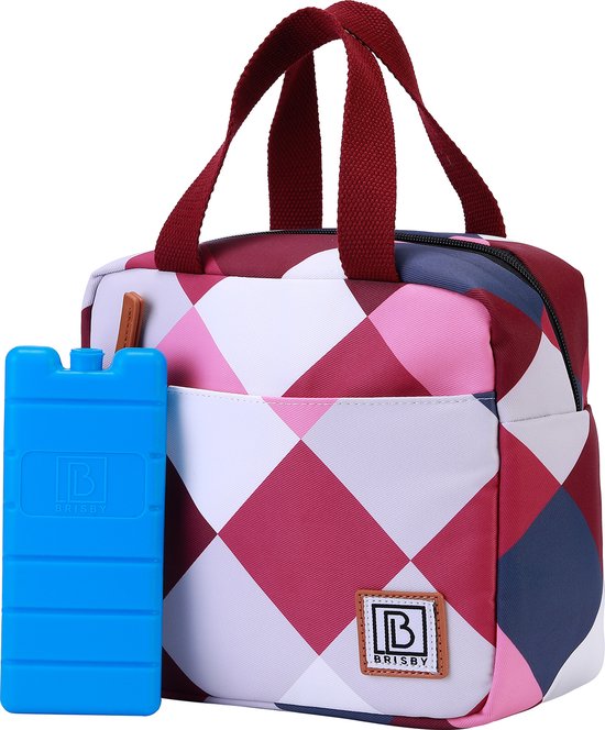 Brisby 4 Laags Geïsoleerde Koeltas - Lunchtas - Kolftas 4 liter - Blok Rose van Brisby