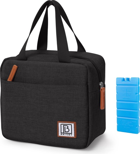 Brisby 4 Laags Geïsoleerde Koeltas - Lunchtas - Kolftas 4 liter - Zwart van Brisby