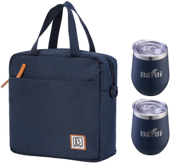 Brisby 7L Koeltas Lunchtas Blauw + 2 Brisby Thermosbekers Blauw – Complete Lunch-set voor Onderweg! van Brisby