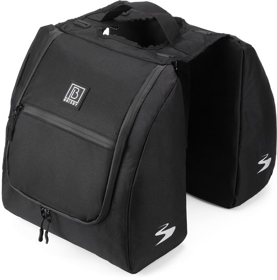 Brisby Dubbele Fietstas 28 Liter – Koeltas en Lunchtas – 4-laags Geïsoleerd – Voor Gewone en Elektrische Fiets – Waterafstotend met Waterdichte Ritsen – Zwart