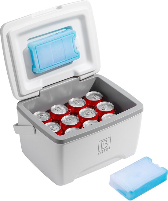 Brisby Koelbox - Frigobox - 8L - Wit - 40 uur isolatie - 2 koelelementen - Temperatuur Veilige Sluiting van Brisby