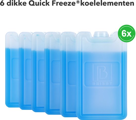 Brisby Quick Freeze® Koelelementen - Set van 6 (400 g per stuk) van Brisby