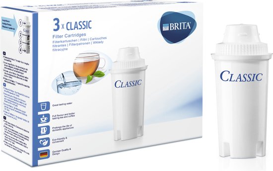 BRITA CLASSIC Filterpatronen - 3 Stuks - Vermindert kalk, chloor, lood en koper van BRITA