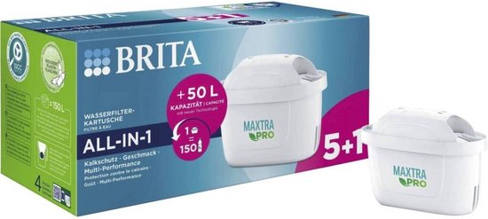 Brita Maxtra Pro All-In-1 Waterfilterpatronen 6 Stuks van BRITA