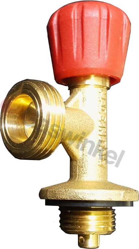 Broilfire Verloopkraan Campingaz - gasfles aansluiting DIN - 3/8 rechts x 1/2 links