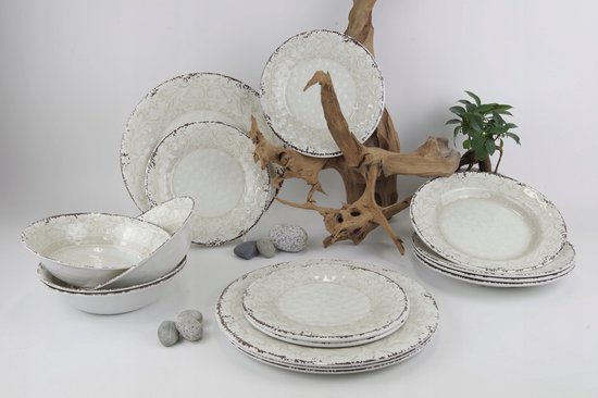 Bruin Melamine Bestekset 16 Delig voor 4 Personen