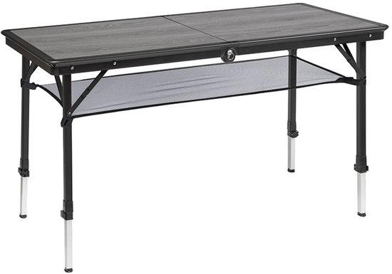 Brunner Dinemic Elùtop - Campingtafel 124 x 70 x 56/85 cm - Aluminium frame - Honingraat tafelblad - Verstelbare poten en draagtas