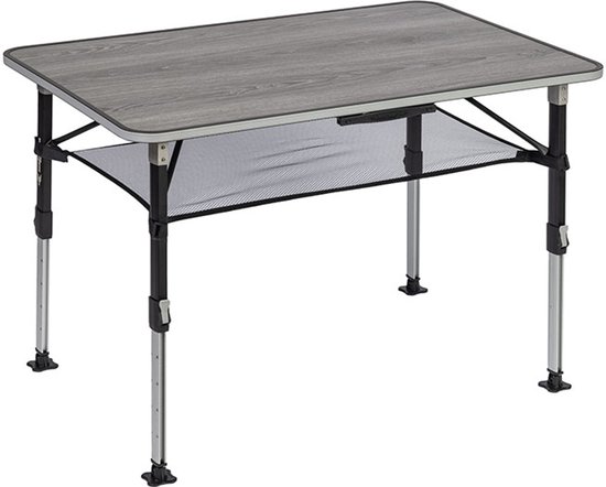 Brunner ELÙ NG 100 - Campingtafel 100 x 70 x 42/70 cm - Honingraat blad - Aluminium frame - Verstelbare poten en opbergnet