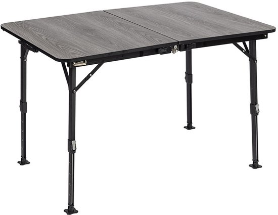 Brunner Elùtop Compack Extension - Campingtafel 116/155 x 78 x 49,5/80 cm + 39 x 78 x 31 cm - Honingraat blad - Verstelbare poten - Inclusief draagtas van Merkloos