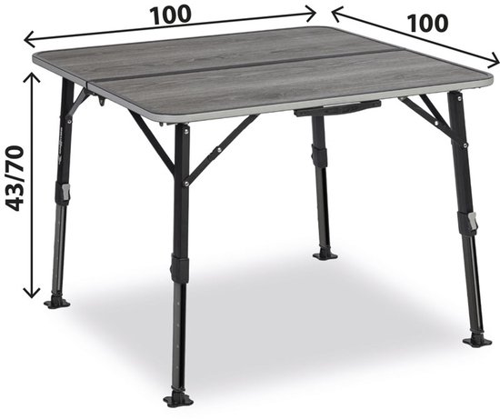 Brunner Elùtop Compack Square 100 - campingtafel