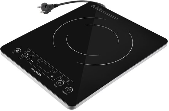 Brunner Hot Point Inductiekookplaat - Draagbaar – Enkelpits - 2000W - Glaskeramisch - Touchbediening - Compact & Lichtgewicht - Voor Camping & Camper van Merkloos