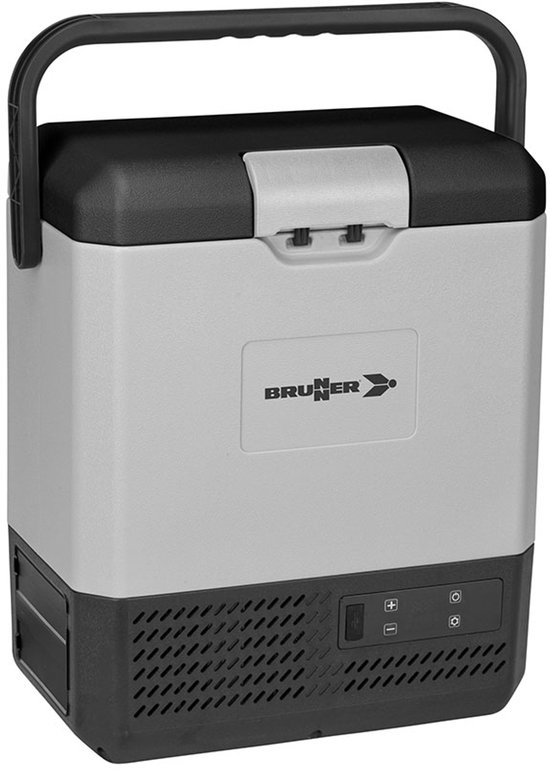 Brunner Polarys Portafreeze - Compressor Koelbox 8,8L - Compact & Draagbaar - 12/24V & 230V - Optionele Accu - LCD Display - Stil & Energiezuinig - Voor Auto, Boot & Camping van Brunner