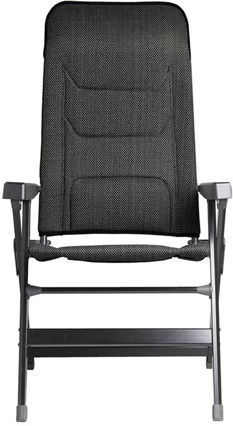 Brunner Vouwstoel Rebel Large - Zwart - Verstelbare rugleuning met rugsteun - Aluminium Frame - Lichtgewicht 6,5 kg - 150 kg Draagkracht