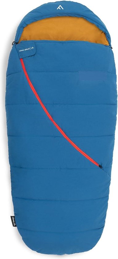 Buddy Junior kinderslaapzak mummy-slaapzak meisjes jongens 165x80 cm (lxb) met capuchon Slaapzak voor camping van High Peak