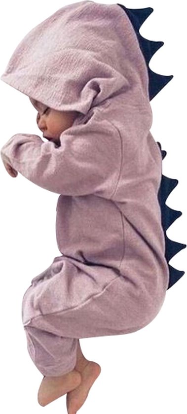 Budino Baby Pyjama Romper Onesie Dino Draak Dier - Roze - 3 mnd van Budino