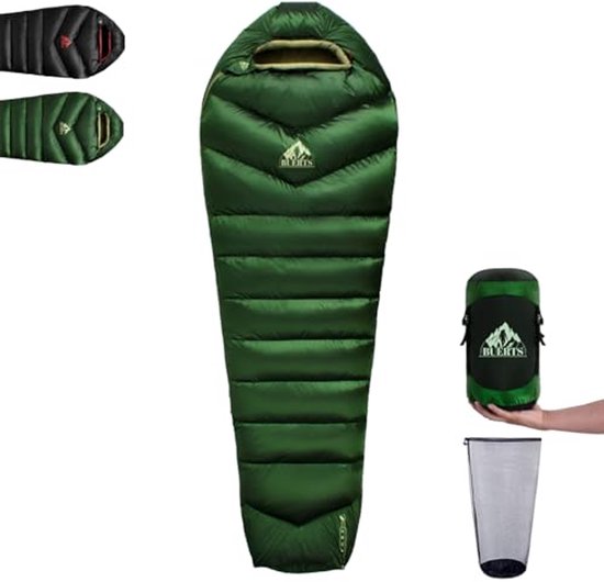 BUERTS volwassen dunnen slaapzak (16 tot -8 ° C) geschikt voor 3 seizoenen, compacte slaapzak, lichte draagbare, gewicht slechts 840g, geschikt voor wandelen en buitenactiviteiten. van BUERTS