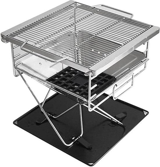 Buiten Draagbare Opvouwbare Kampvuur Grill - Camping Vuurplaats met Draagtas voor Outdoor Picknick