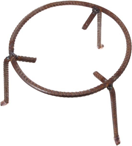 Buiten Fornuisrek - Wokhouder Potstandaard - Kamperen Koken - Verstevigd Metaal - 24x24x14 cm - Zwart
