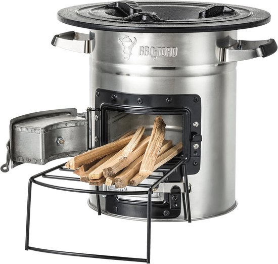 Buiten Rocket Stove - Milieuvriendelijk Buitenkacheltje voor Gietijzeren Pannen en Grillpannen