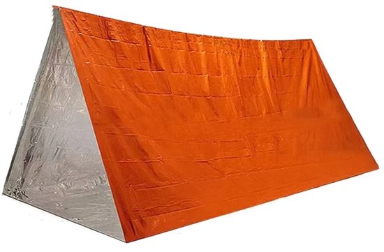 BukkitBow - Premium Noodtent voor 2 Personen - Waterdichte Thermo Survival Tent - Compacte Outdoor Noodopvang voor Koud en Warm Weer van Merkloos